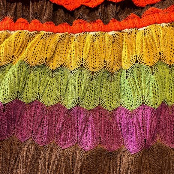 Judith March boho hippie halter top embroidery crochet small - Picture 2 of 6